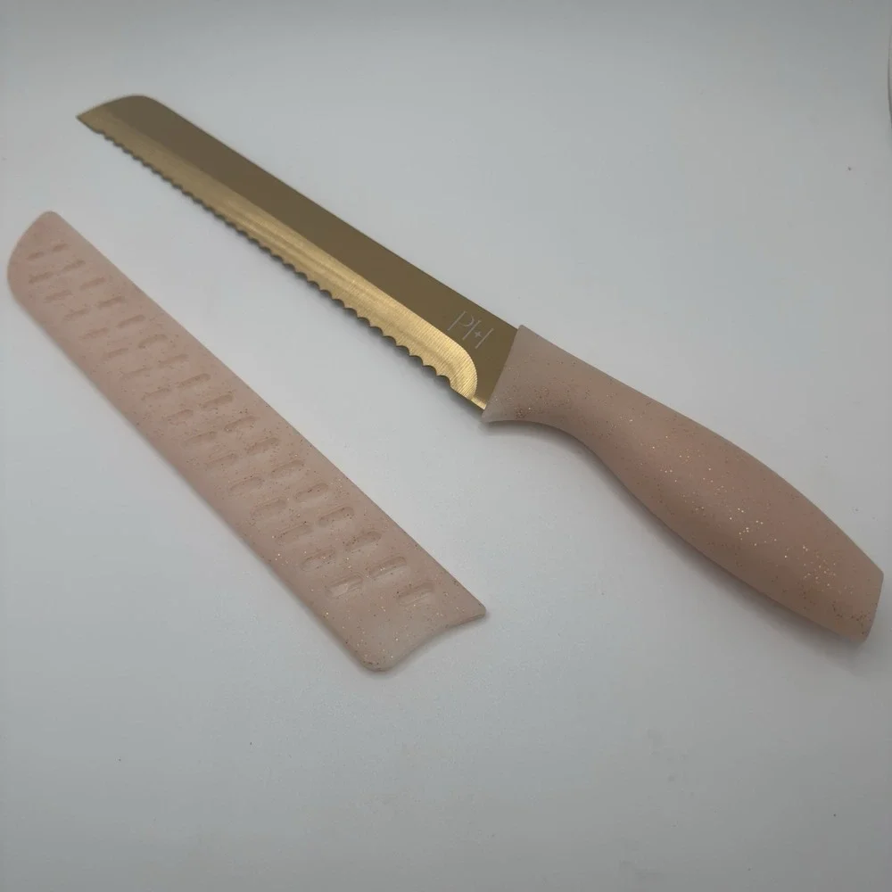PARIS HILTON 13‎ PIECE CUTLERY SET PARIS HILTON KITCHEN KNIFES PINK & GOLD NEW